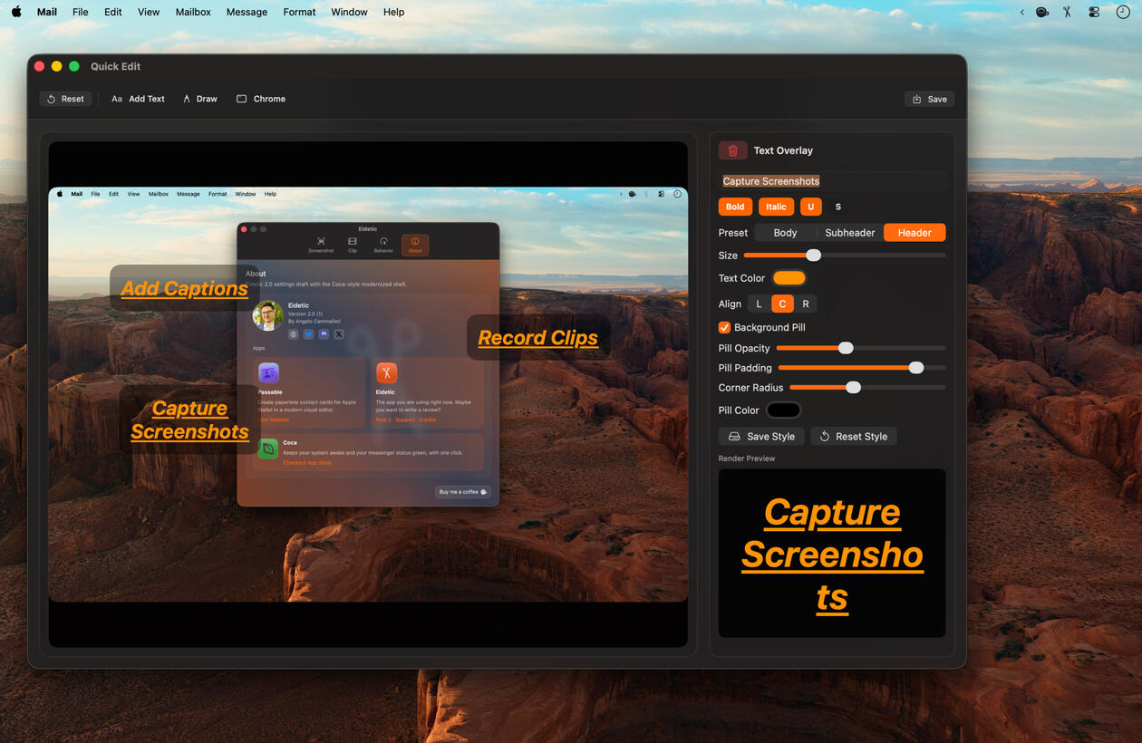 Eidetic - Quick Edit The Eidetic Quick Edit Feature